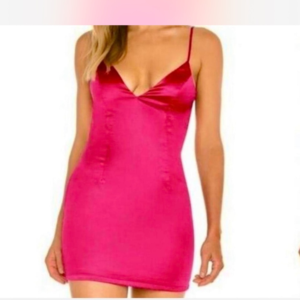 Vibrant Pink Spaghetti Strap Dress